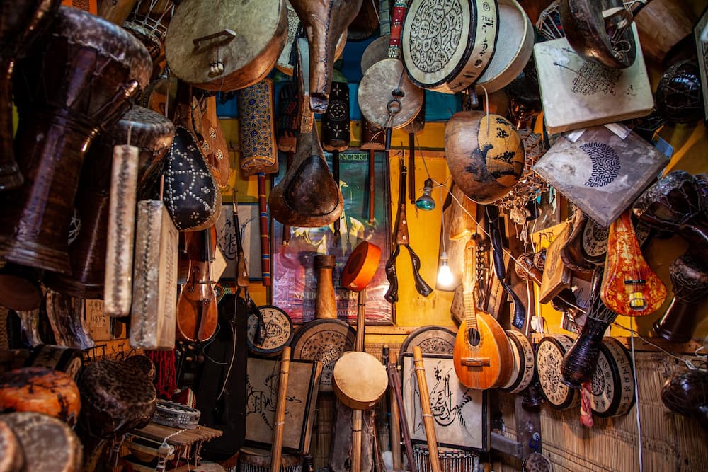 musical instruments prepared for carrying on bike