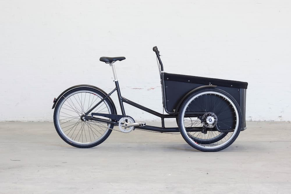 black cargo tricycle