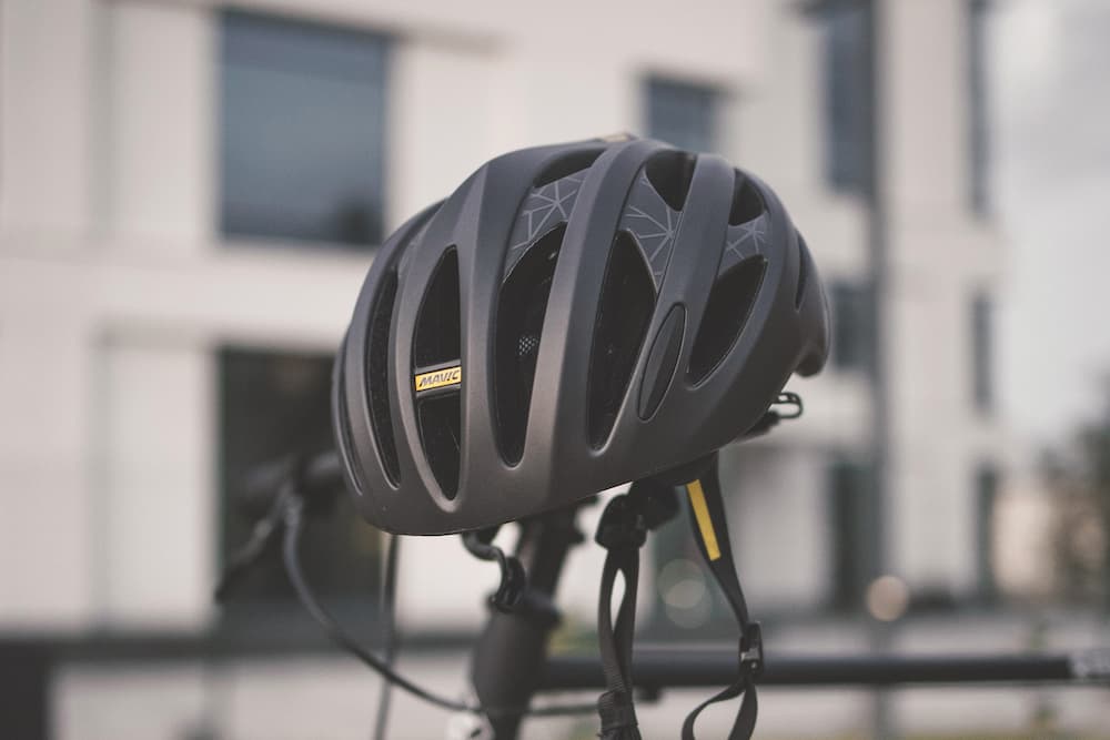 clean washed bicycle helmet drying